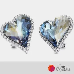 Луксозни обеци Swarovski сърце