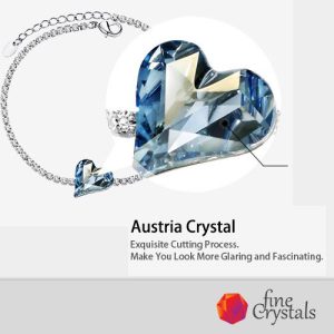 Гривна с австрийски кристал Сърце Top Luxury