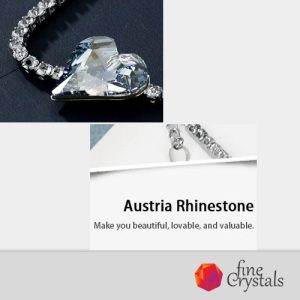 Гривна с австрийски кристал Сърце Top Luxury