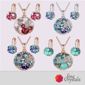 Комплект бижута Crystal в 4 цвята