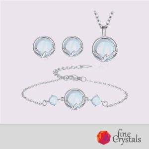 Обеци, колие и гривна Sky Blue