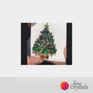 Коледна брошка Shiny Christmas Tree