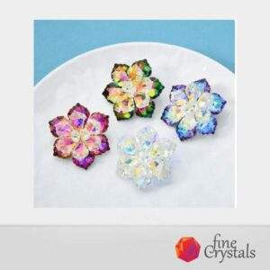 Елегантна стъклена брошка Glass Flower
