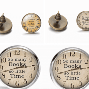 Обеци с винт So many books so little time