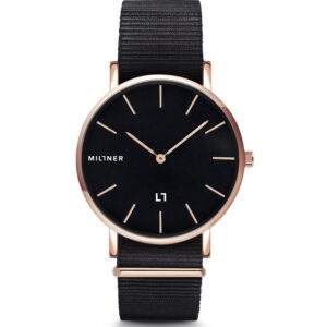 Оригинален Women часовник Millner CO Ltd Hallfield S Black Fabbric
