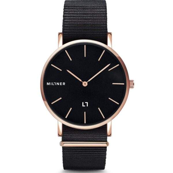 Оригинален Women часовник Millner CO Ltd Hallfield S Black Fabbric